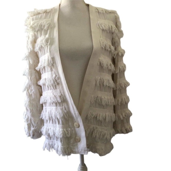 Vintage Marshall Rousso Las Vegas button Jacket Fringe Jungle Zebra Theme Small - Picture 8 of 12